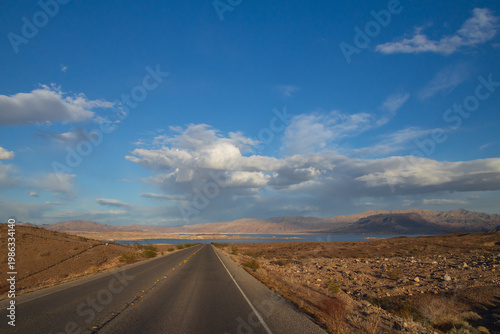 Road through Lake Mead National Recreation Area, Nevada