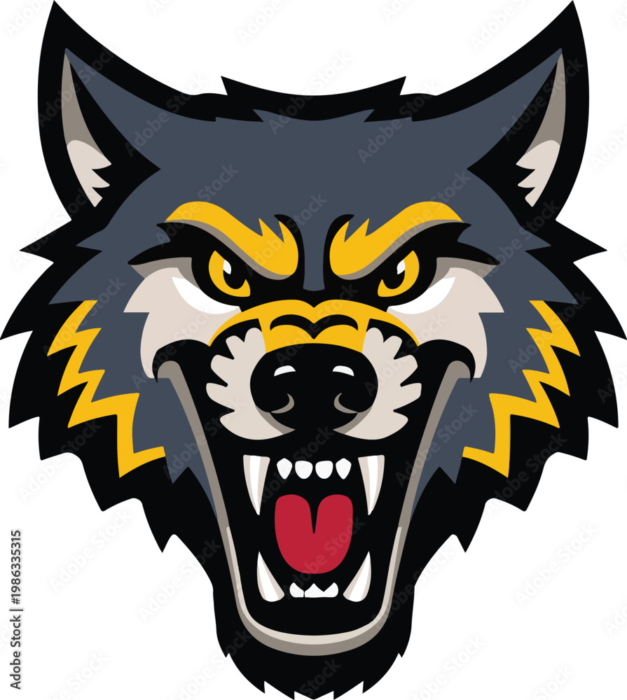 Fototapeta premium Elegant Wolf Face Design for Luxury Lifestyle Brand Identity