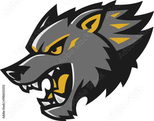 Hand-Drawn Wolf Head Sketch Vector for Retro Apparel Design