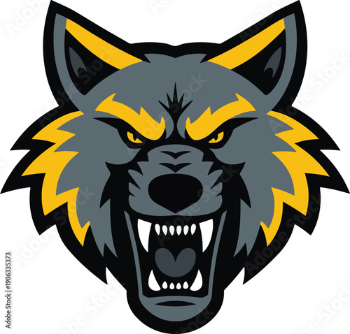  Howling Wolf Silhouette Vector for Nature and Wilderness Poster
