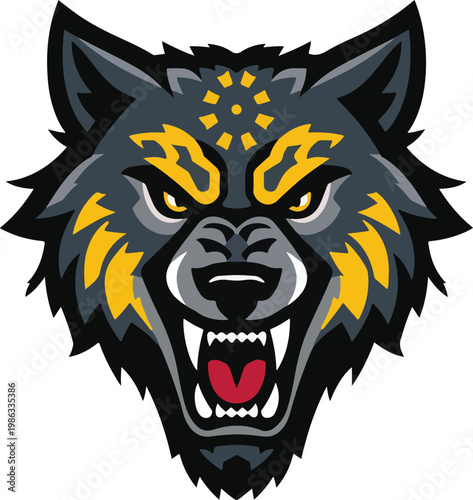Minimalist Wolf Head Line Art Vector for Modern Corporate Identity