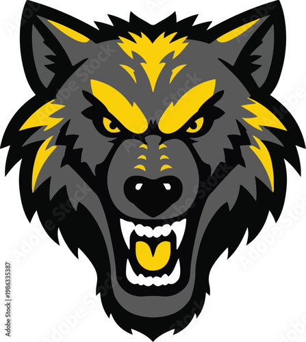  Majestic Grey Wolf Face Illustration for Wildlife Protection Branding