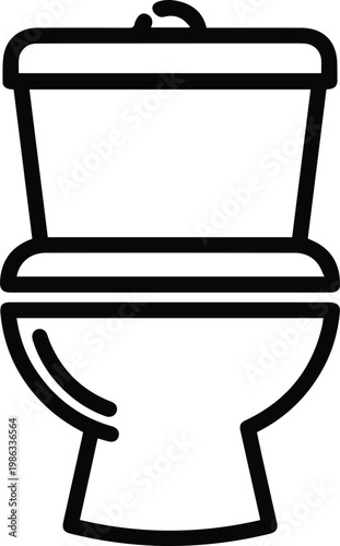 toilet commode icons in various styles on transparent background
