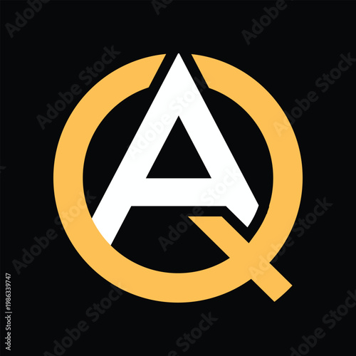 Free Download Modern AQ Logo Design Luxury Abstract Geometric Shape Vector for Branding Identity - GFXLoad