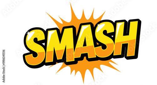 Vibrant comic book style smash effect.