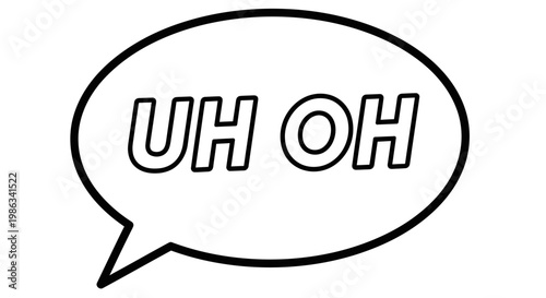 A comic style speech bubble with text.