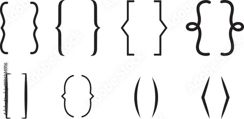 Embracing Form: A collection of various bracket forms. A minimalistic display of different curved and angular brackets.png