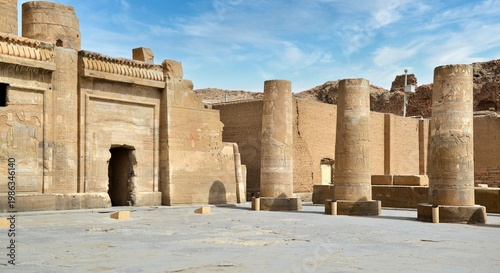 A view from the Kom Ombo Temple in Kom Ombo, Egypt.