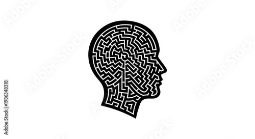 A maze inside a human head.