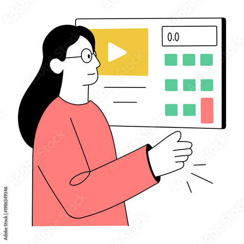 A flat style illustration depicting finance lesson