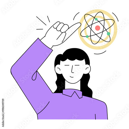 A doodle style illustration showing quantum computing