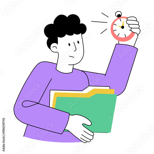 A drawing style illustration representing project management