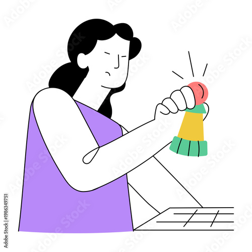 A flat style illustration depicting business strategy