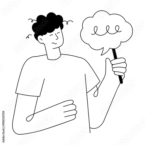 A flat style illustration depicting frustrated thoughts