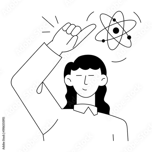 A doodle style illustration showing quantum computing