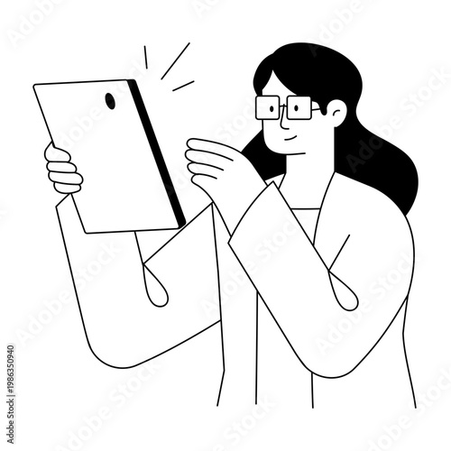 A flat style illustration depicting office work