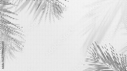 Abstract halftone palm leaves vector texture overlay background