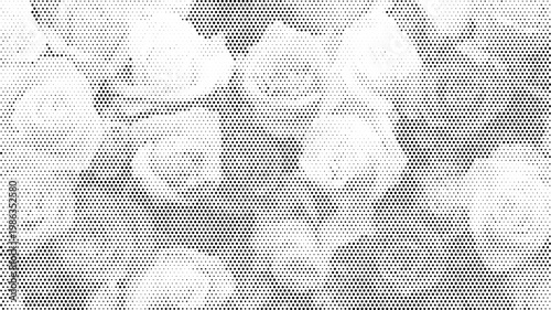 Abstract halftone pears vector background with dotted texture overlay