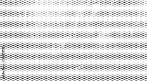 Abstract halftone vector texture overlay in black and white dotted pattern background