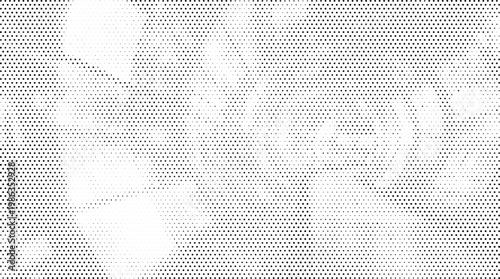 Abstract halftone vector texture overlay with dotted retro futurism design