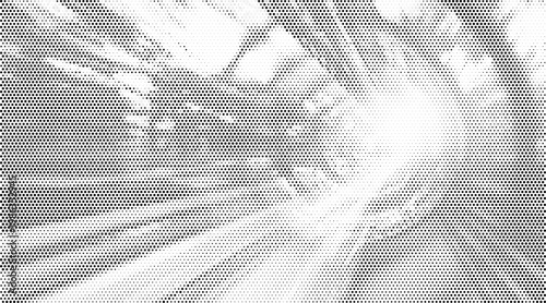 Abstract halftone vector texture overlay with dynamic dotted patterns and distorted design