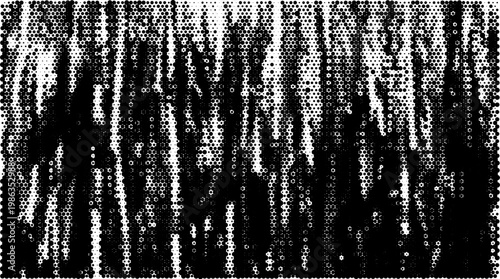 Abstract halftone vector texture overlay with grunge vertical stripes background