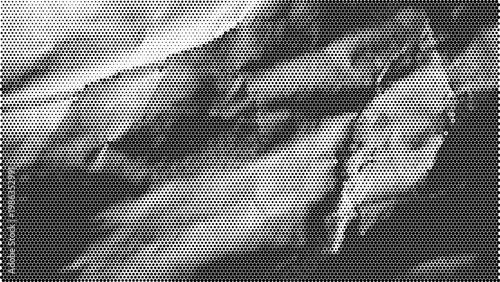 Abstract halftone vector texture overlay with grunge style background