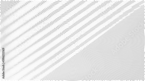 Abstract vector halftone texture overlay with circular lines design background