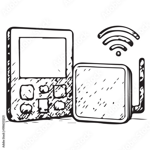 Smart Home Control Device with WiFi Hub and Digital Interface for Connected Living