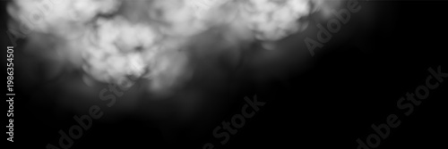 Dark smoky cloud background with foggy road and eerie horror atmosphere.
