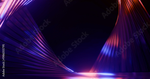 Futuristic neon light speed background abstract technology glowing stripes light movement trace digital energy beam sci fi flow speed glowing lines technology wallpaper.