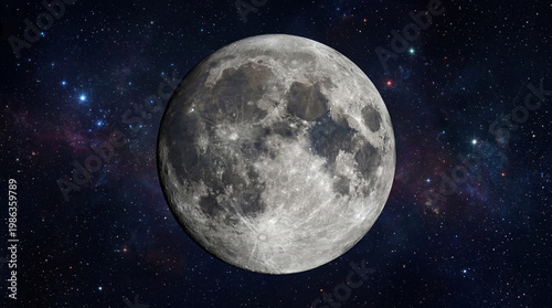 Planeta Terra e Lua no espaço com arte digital gerada por inteligência artificial