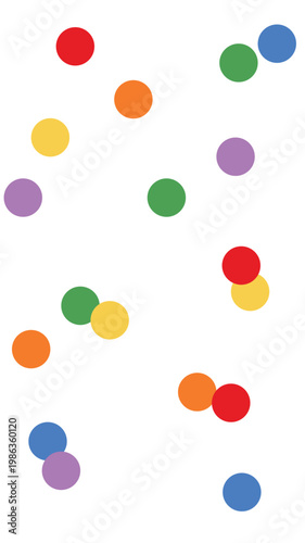 Confetti vector illustration set. Pride celebration. Birthday party decor. Colorful rainbow confetti for pride, birthdays, anniversaries, theme parties, or parades