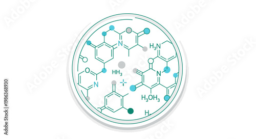 Molecular structure diagram of chemical compound.