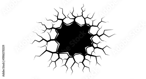 Black hole or crack in the ground.