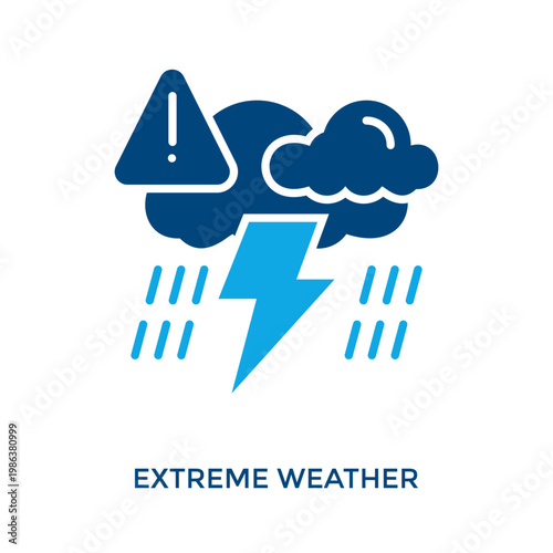 Extreme Weather Icon Dual Tone Style. Vector Illustration For Graphic Design