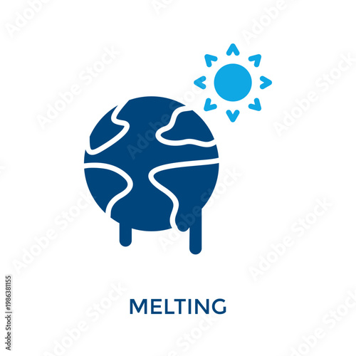Melting Icon Dual Tone Style. Vector Illustration For Graphic Design