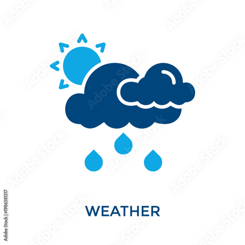 Weather Icon Dual Tone Style. Vector Illustration For Graphic Design