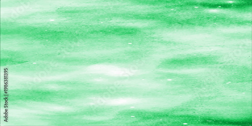 Abstract watercolor landscape featuring a grunge blue horizon where sunlight reflections dance on ocean waves under a heaven of summer clouds