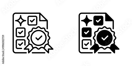 Standard Compliance Vector Line Icon for Law and Regulation