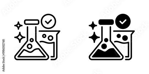 Product Testing Vector Line Icon for Manufacturing and Engineering