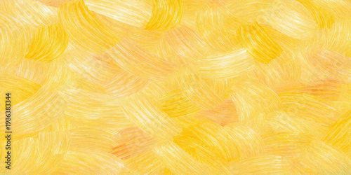 Abstract macro texture of fresh yellow flower petals and raw Italian pasta creates a healthy nature-inspired background with sweet orange tones isolated on white