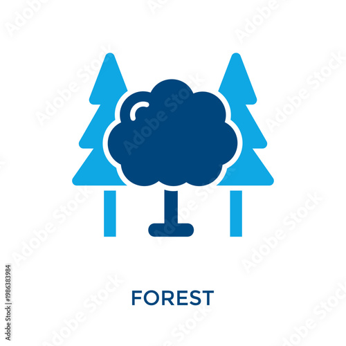 Forest Icon Dual Tone Style. Vector Illustration For Graphic Design