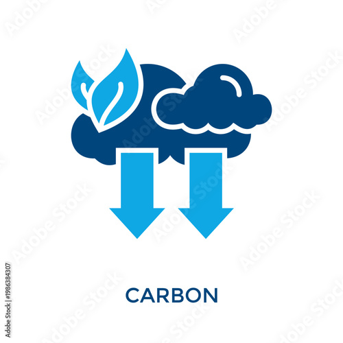 Carbon Icon Dual Tone Style. Vector Illustration For Graphic Design