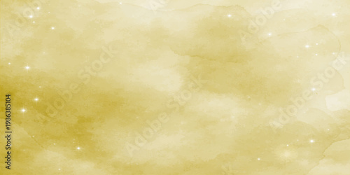 A vintage golden abstract background features a grungy parchment texture with aged bokeh and antique stars on a worn brown surface