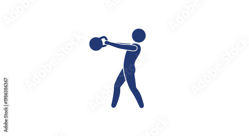 Illustration of Person Lifting Weights.