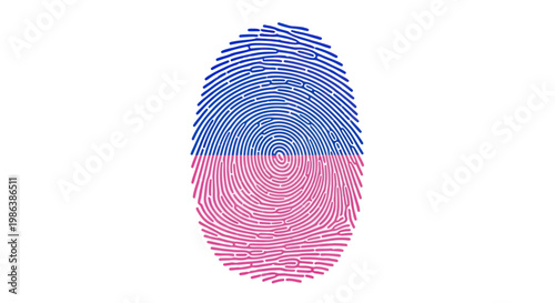 Bi Pride fingerprint graphic