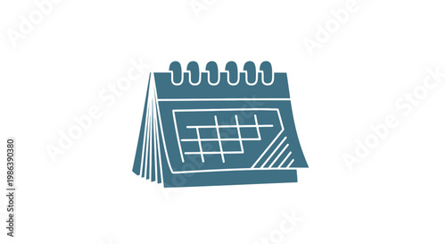 Desk Calendar with Monthly Schedule.