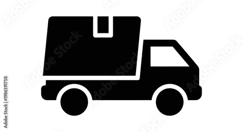 Delivery Truck Icon for Logistics and Shipping Services