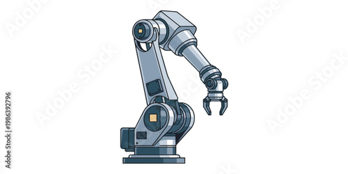 Industrial robotic arm machine technology.